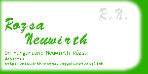 rozsa neuwirth business card