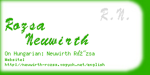 rozsa neuwirth business card